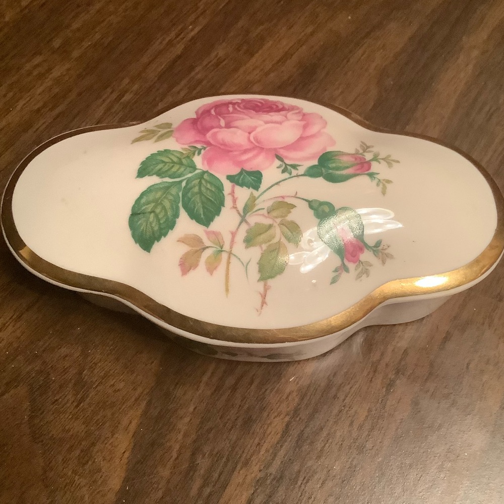 Vintage Bechtel, Lutz and Jost Anniversary china trinket box 1946